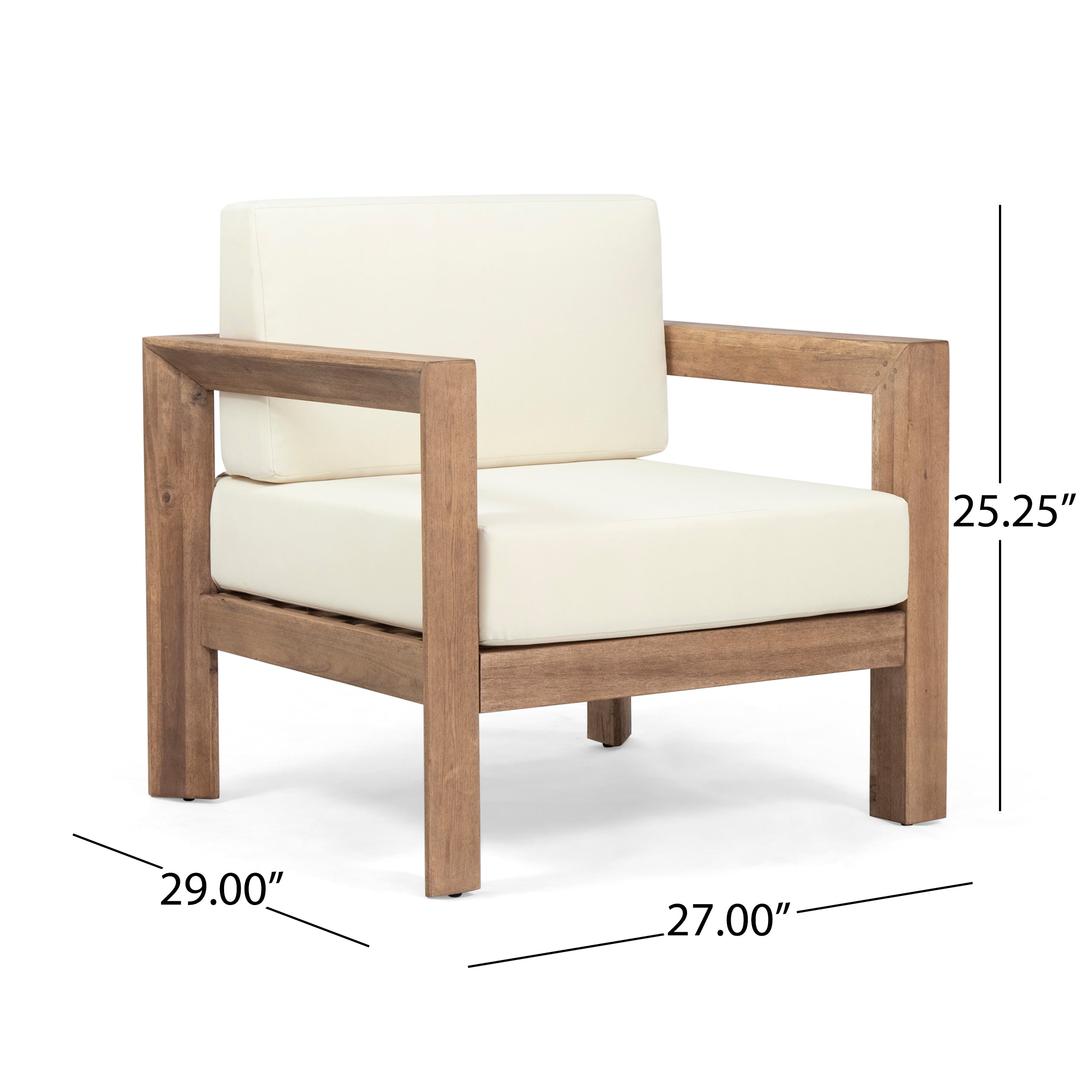 Rosemary Outdoor 4 Seater Acacia Wood Chat Set