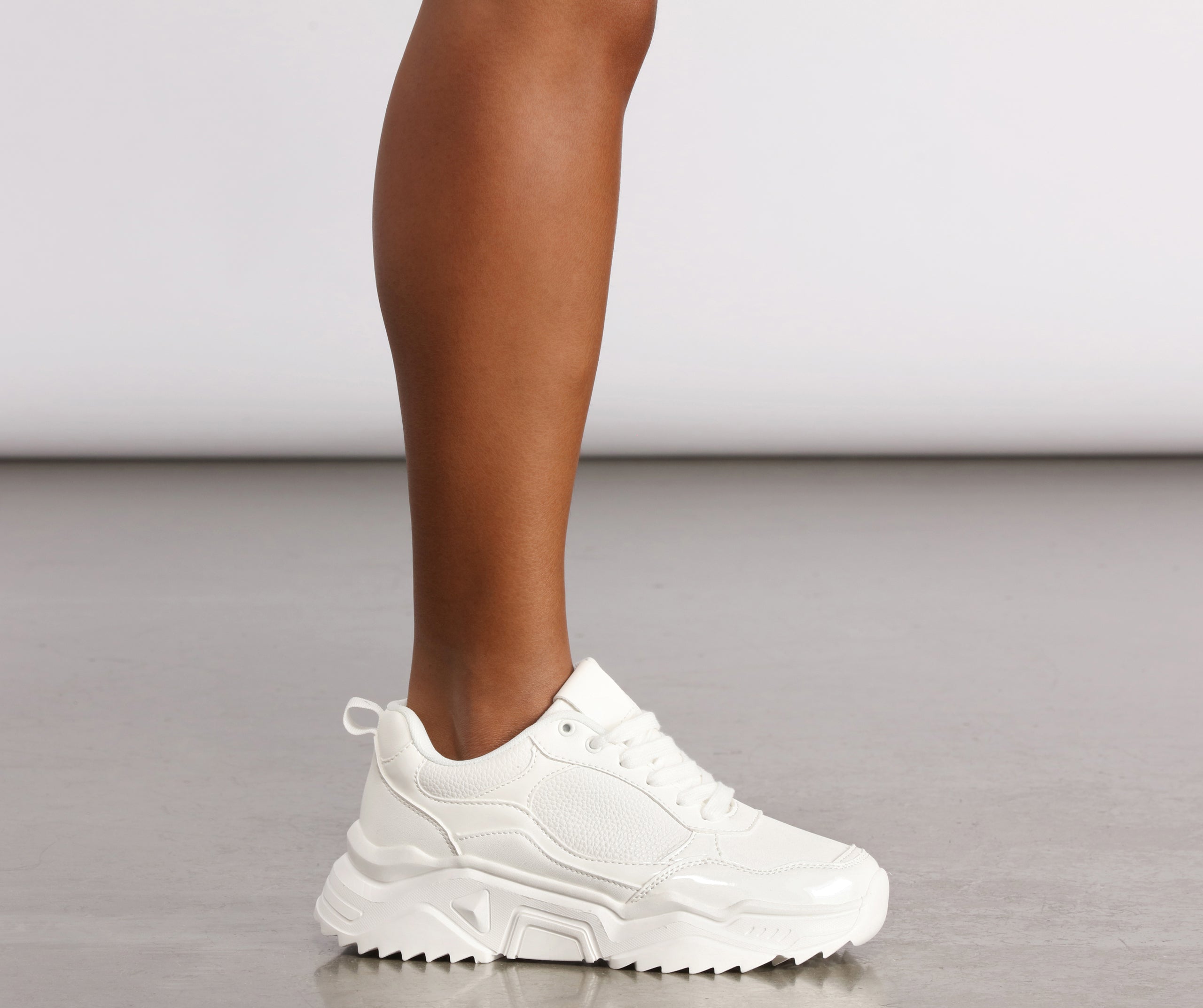 Chunky Lace Up Sporty Sneakers