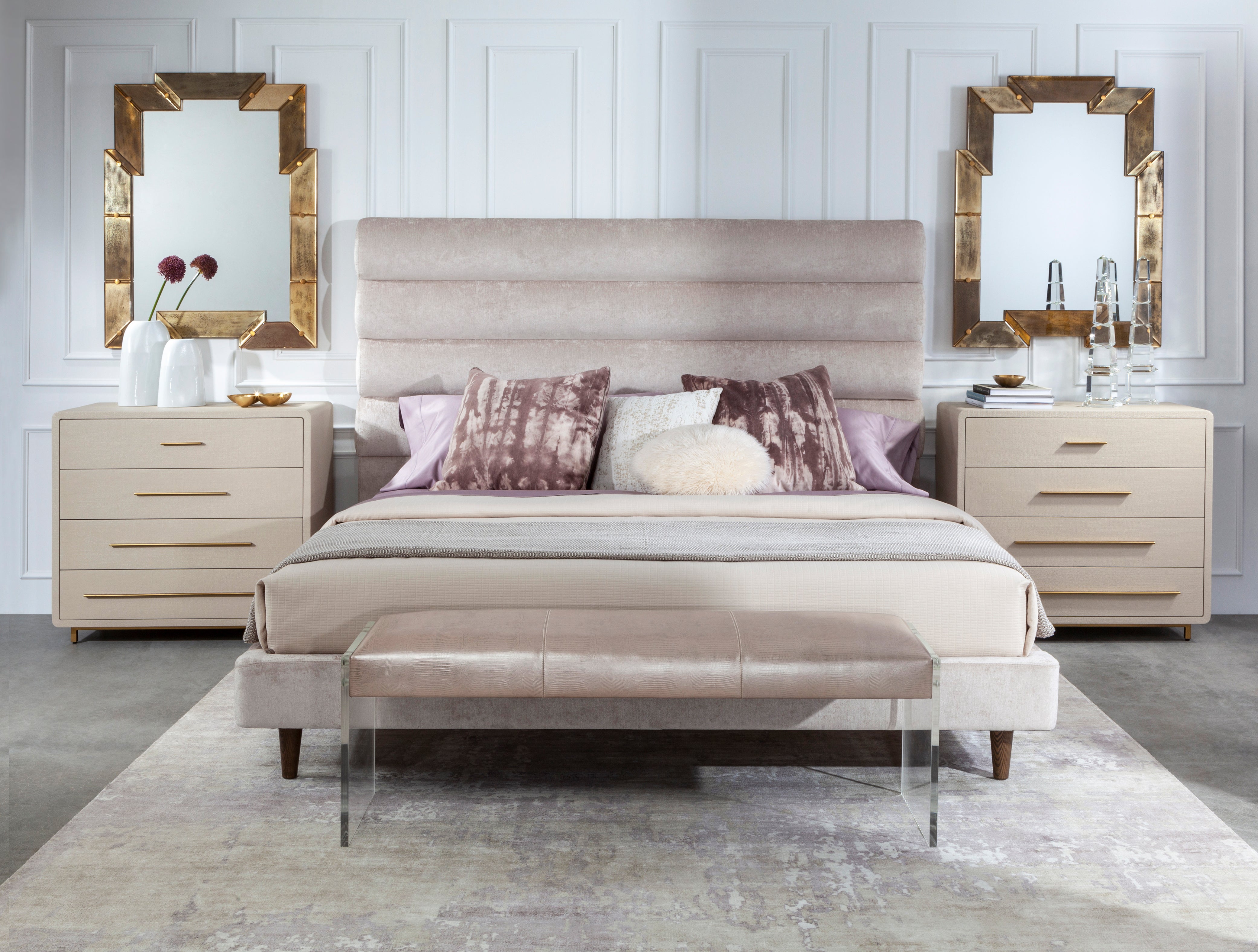 Channel California King Bed in Various Colors