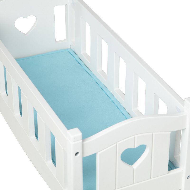 Melissa and Doug Mine to Love Wooden Play Cradle for Dolls， Stuffed Animals - White