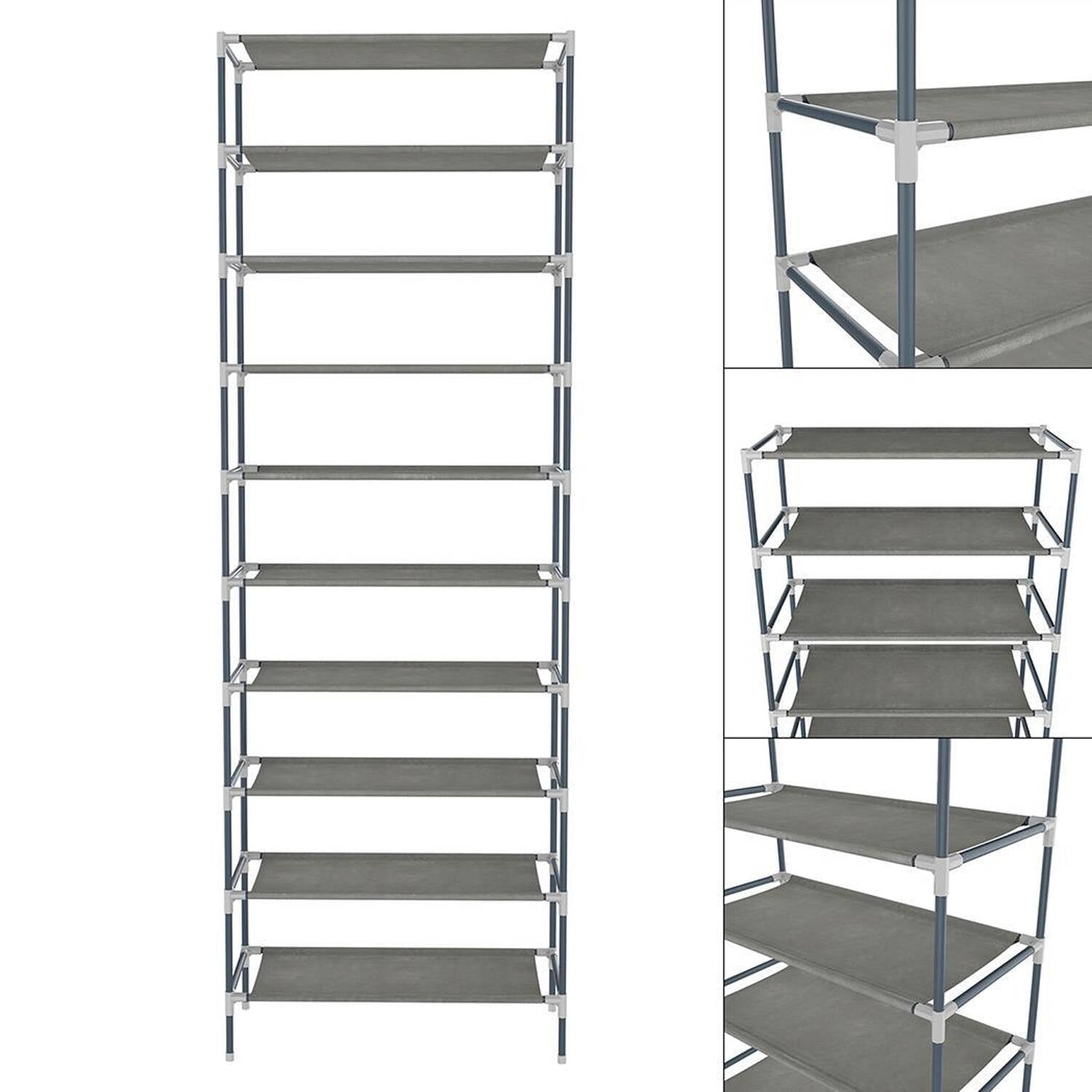 10-Tier Shoe Rack Shelf Closet Shoe Storage Racks Cabinet Organizer for Entryway Living Room Bedroom