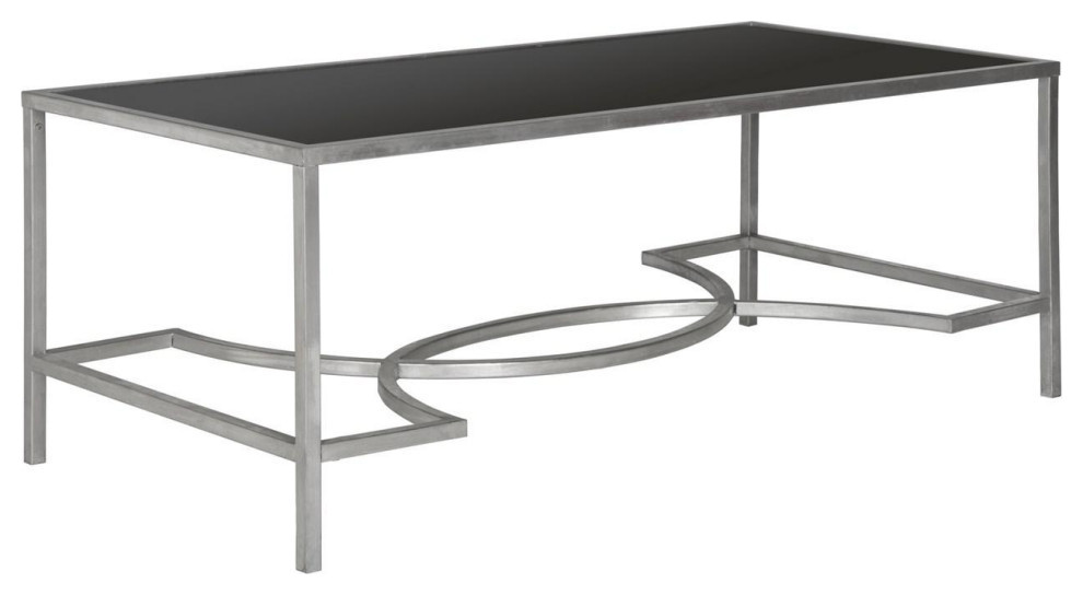 Kathryn Coffee Table  Silver/Tempered Glass Top   Contemporary   Coffee Tables   by Rustic Home Furniture Deco  Houzz