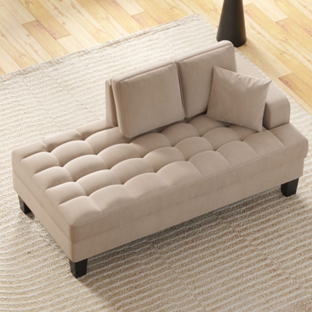 Modern Chaise Lounge With 2 Toss Pillow For Living room