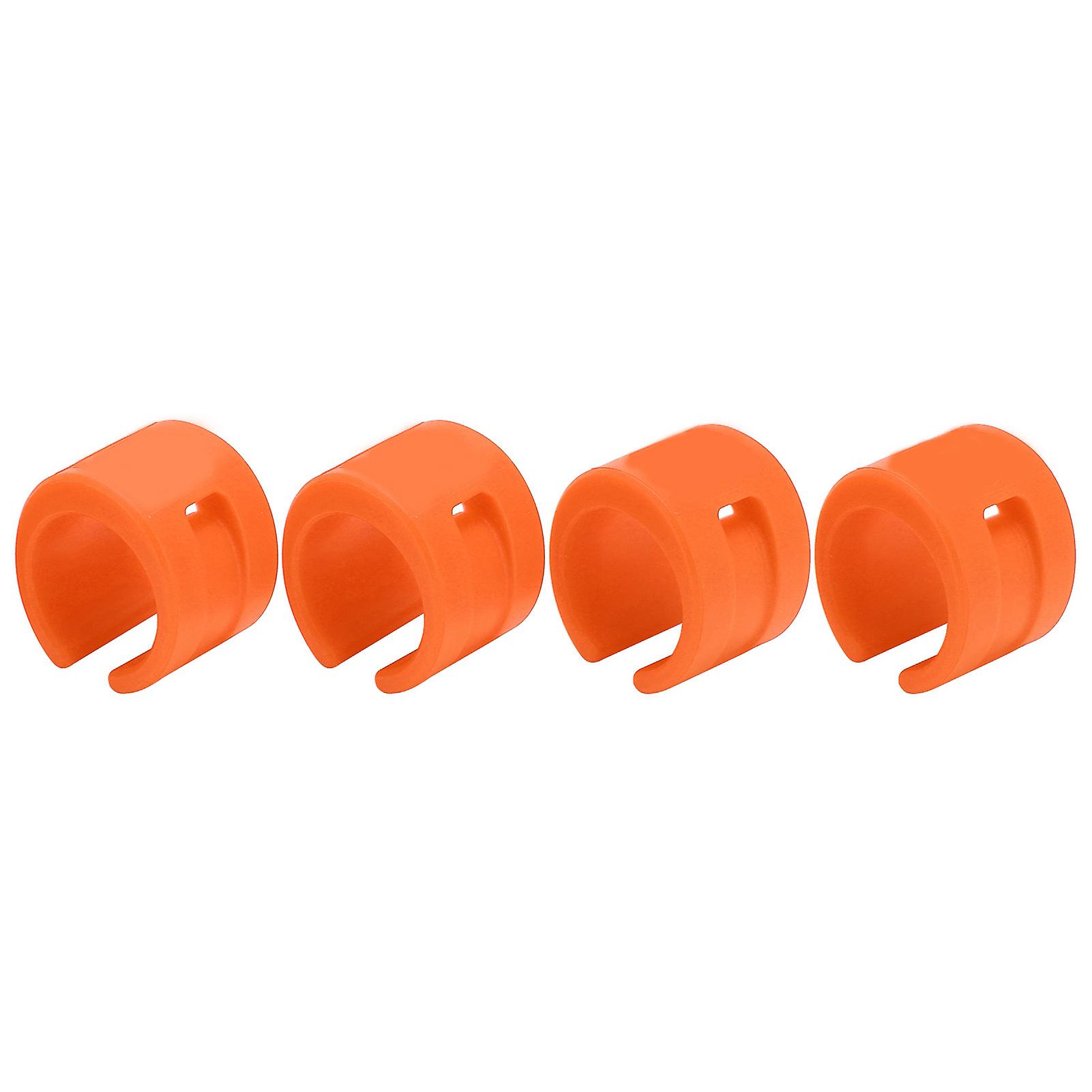 4pcs/set Bike Front Rear Fork Anticollision Rubber Protection Ring Guard Chain Stickerorange