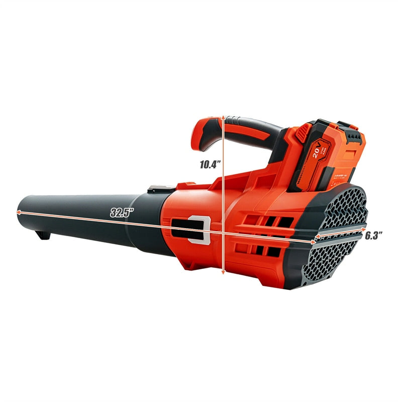 Electric Cordless Leaf Blower with Battery Charger for Garden Lawn Care