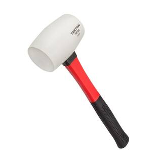 TEKTON 16 oz. Fiberglass Handle White Rubber Mallet 30653