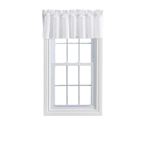 Rod Pocket High Quality Fabric Solid Color Window Lined Swag Set Filler Valance 42 quot x13 quot White