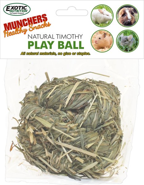 Exotic Nutrition Natural Timothy Play Ball Small Animal Treat