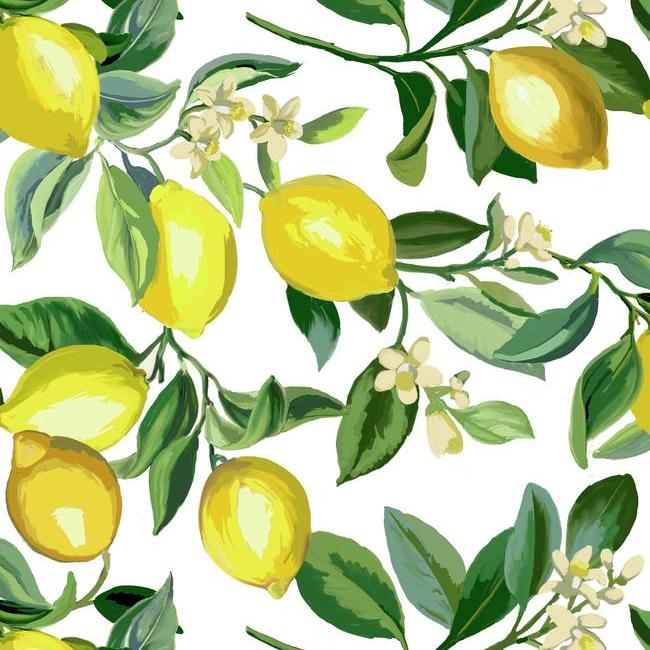 Sample Lemon Zest Peel & Stick Wallpaper in Yellow and Ivory