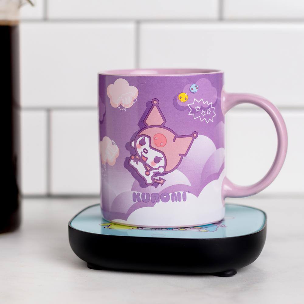 Uncanny Brands Hello Kitty and Friends Kuromi 1-Cup Pink Coffee Mug with Mug Warmer for Your Drip Coffee Maker MW1-KIT-KU1