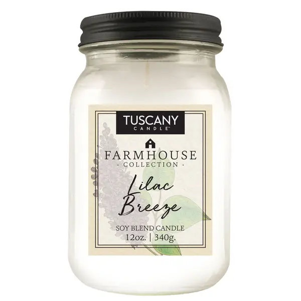 Tuscany Candle 12oz Lilac Breeze Farmhouse Candle