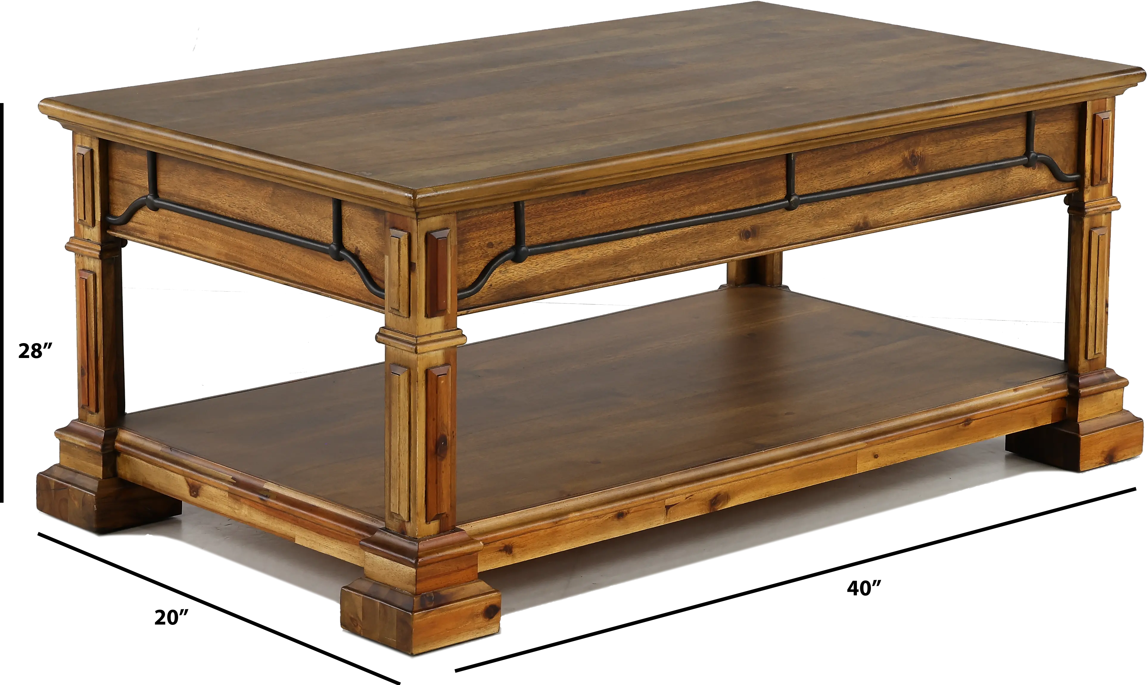 Barclay Rustic Brown Coffee Table