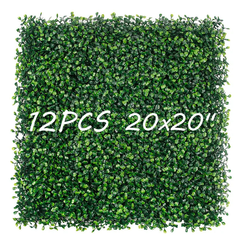 P4 4 Garden Supplies Green Foliage Plant Panel Artificial Boxwood Hedge Grass Wall Design for Wall Decor