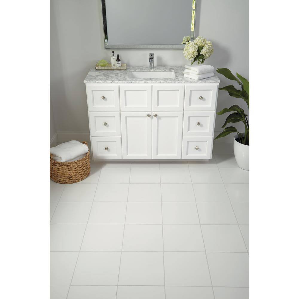 Daltile Glacier White 12 in. x 12 in. Ceramic Floor and Wall Tile (11 sq. ft.  case) 55001212HD1P2