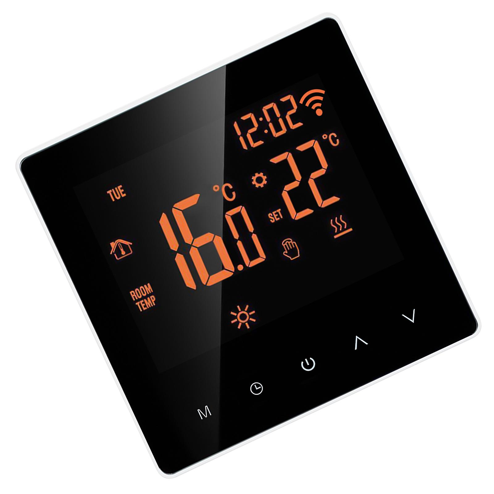 Orange Wi-fi Wi-fi Smart Thermostat Digital Temperature Controller App Control Lcd Display Touch Screen Week Programmable Electric Floor Heating Therm