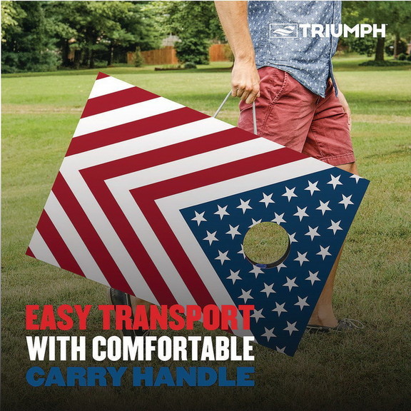 Triumph Sports Patriotic Wood Cornhole Toss Set