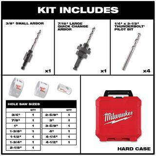 MW M18 18V Lithium-Ion Cordless Combo Kit (8-Tool) with Three 4.0 Ah Batteries 1 Charger 2 Tool Bag and Hole Saw Set 2691-28XC-49-22-4170