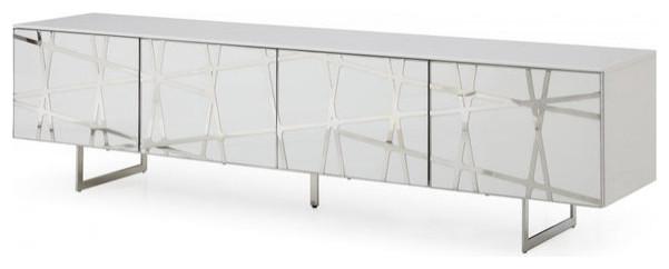 Lida Modern White Tv Stand   Contemporary   Entertainment Centers And Tv Stands   by V.S.D Furniture  Houzz