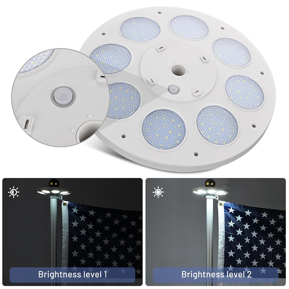 Yescom Solar Flagpole Light Topper Hole 11/16