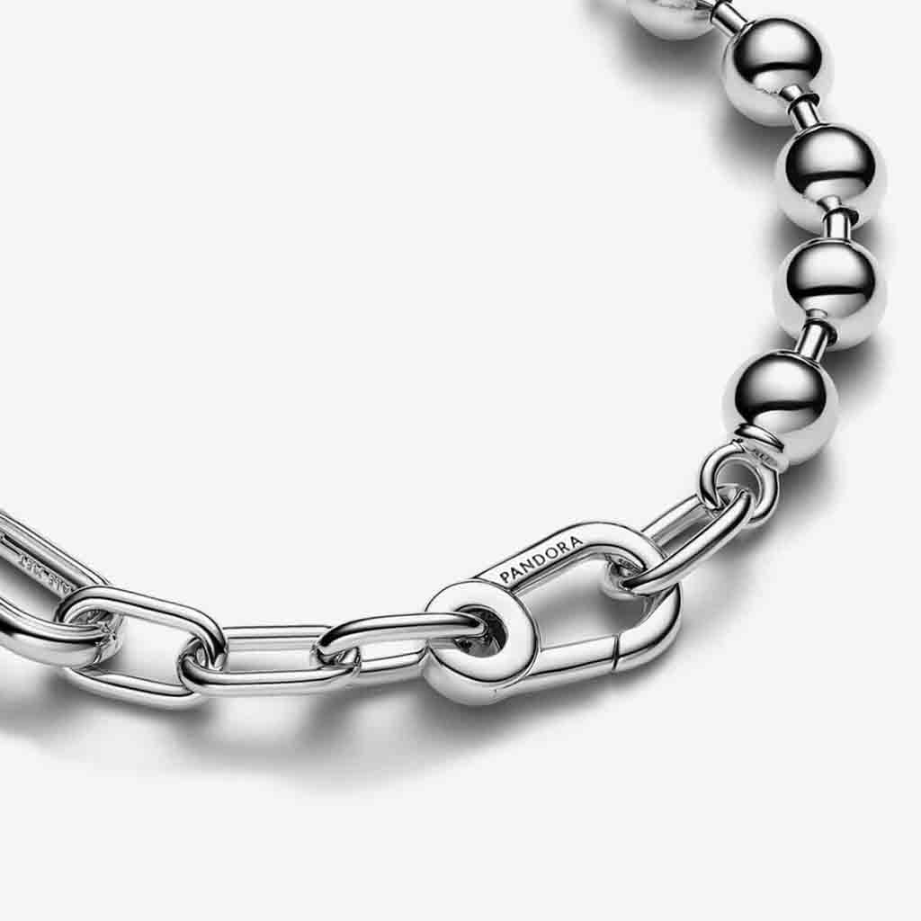 PANDORA  Pandora ME Metal Bead & Link Chain Bracelet in Sterling Silver