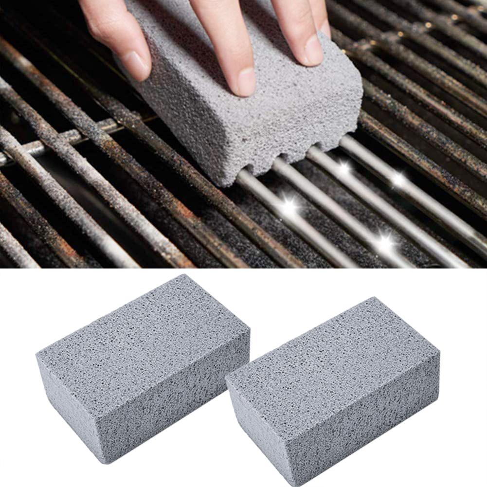 Grilling Barbecue Utensils 1/ 2Pcs BBQ Grill Cleaning Brick Block Barbecue Cleaning Stone BBQ Racks Stains Grease Cleaner BBQ Tools Kitchen Decorates Gadget BBQ Tools