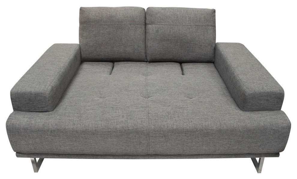 Russo Loveseat With Adjustable Seat Backs  Fabric   Contemporary   Loveseats   by Diamond Sofa  Houzz