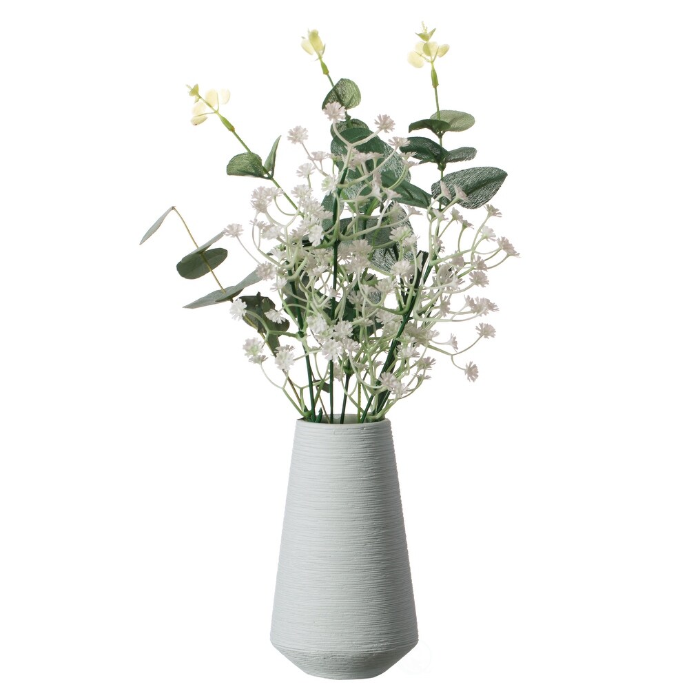 Decorative Ceramic Round Cone Shape Centerpiece Table Vase