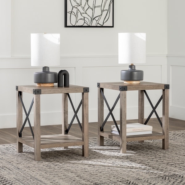 Middlebrook Kujawa 18-in. X-side Accent Table - Set of 2