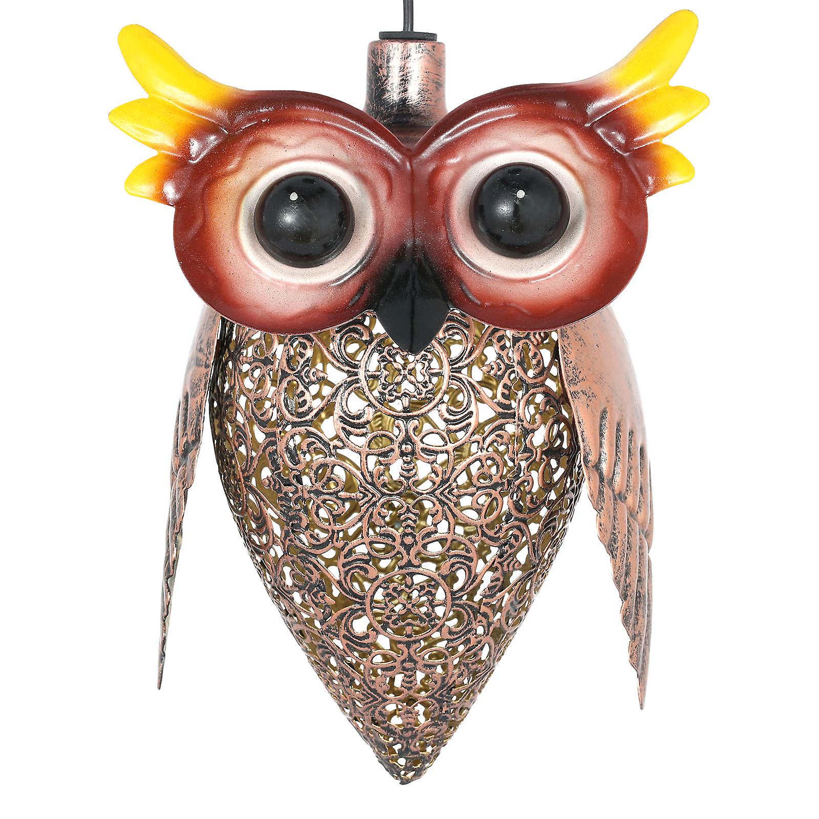 Tomfeel Owl Solar Lamp Hanging Solar Lights Metal Chandeliers Animal Garden Decoration Lights Home Atmospheric Lights Party Lights No.235483