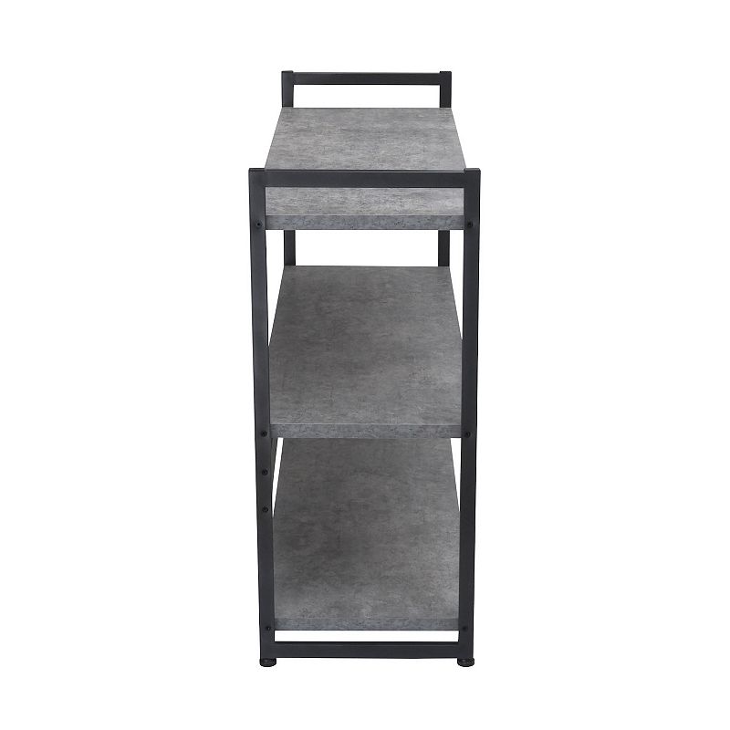 Household Essentials Faux-Concrete 3-Tier Wide Shelf