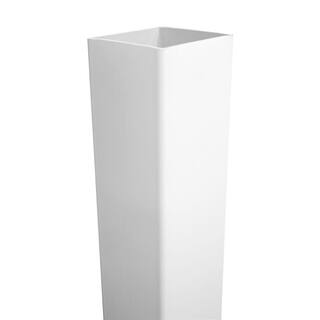 Weatherables 5 in. x 5 in. x 8 ft. White Vinyl Fence Blank Post LWPT-BLANK-5X96