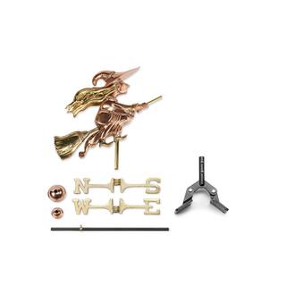 Good Directions Witch Cottage Weathervane - Pure Copper with Roof Mount 8849PR