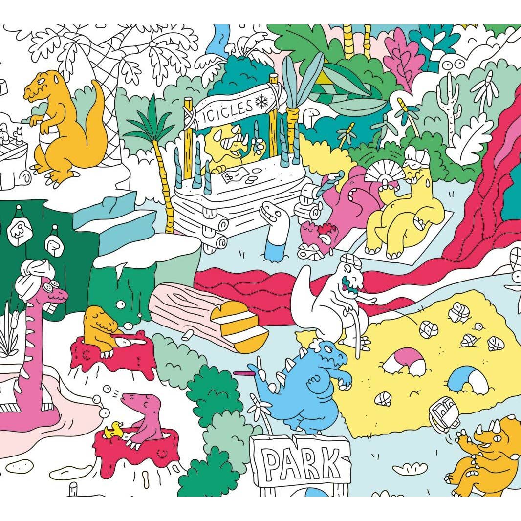 Giant Coloring Poster - Dinos by OMY