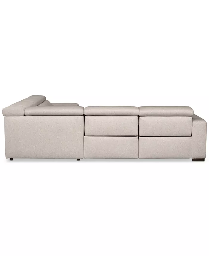 Furniture Nevio 124 5-Pc. Fabric L Shaped Sectional Sofa