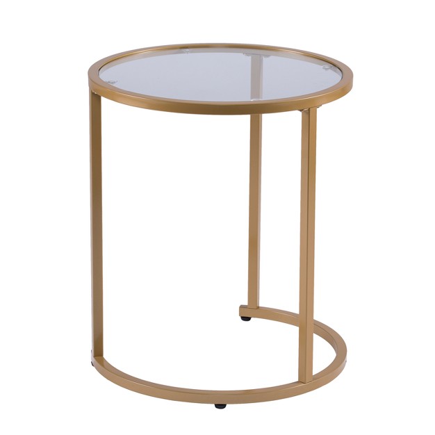 Set Of 2 Emma Glam Nesting Side Table Gold Aiden Lane