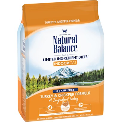 Natural Balance Limited Ingredient Diet Indoor Cat Turkey and Chickpea F