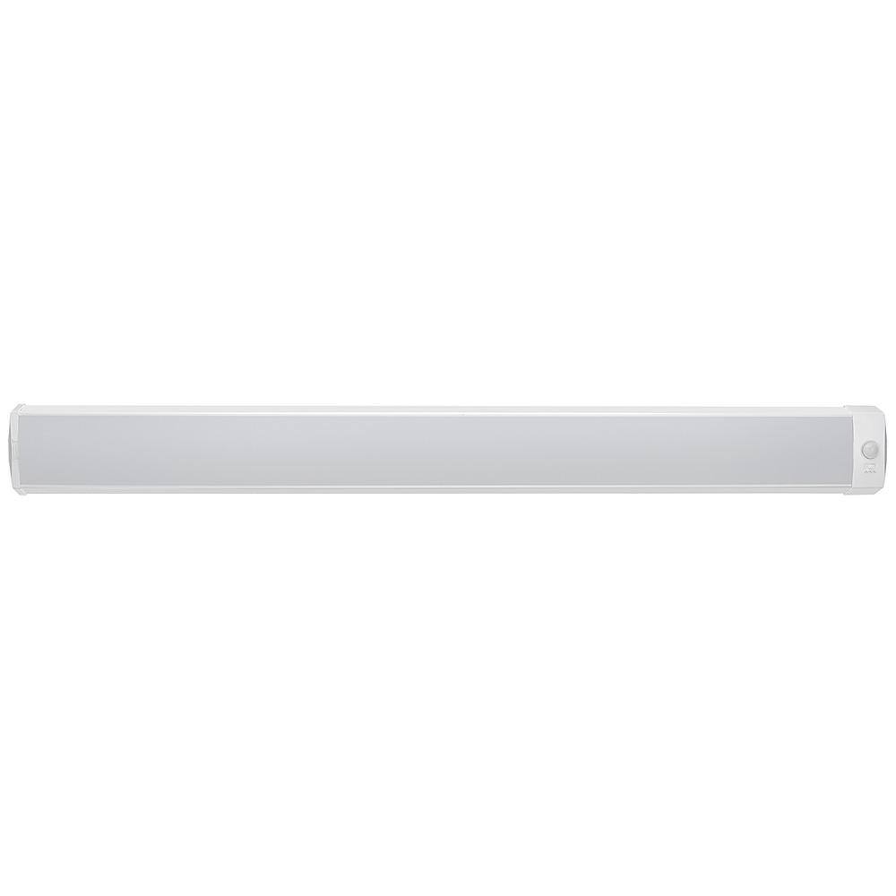 Commercial Electric 4 ft. 64W Equivalent Motion Sensing Integrated LED White Strip Light Fixture 3600 Lumens 4000K Bright White (4-Pack) 56513241ST-4PK