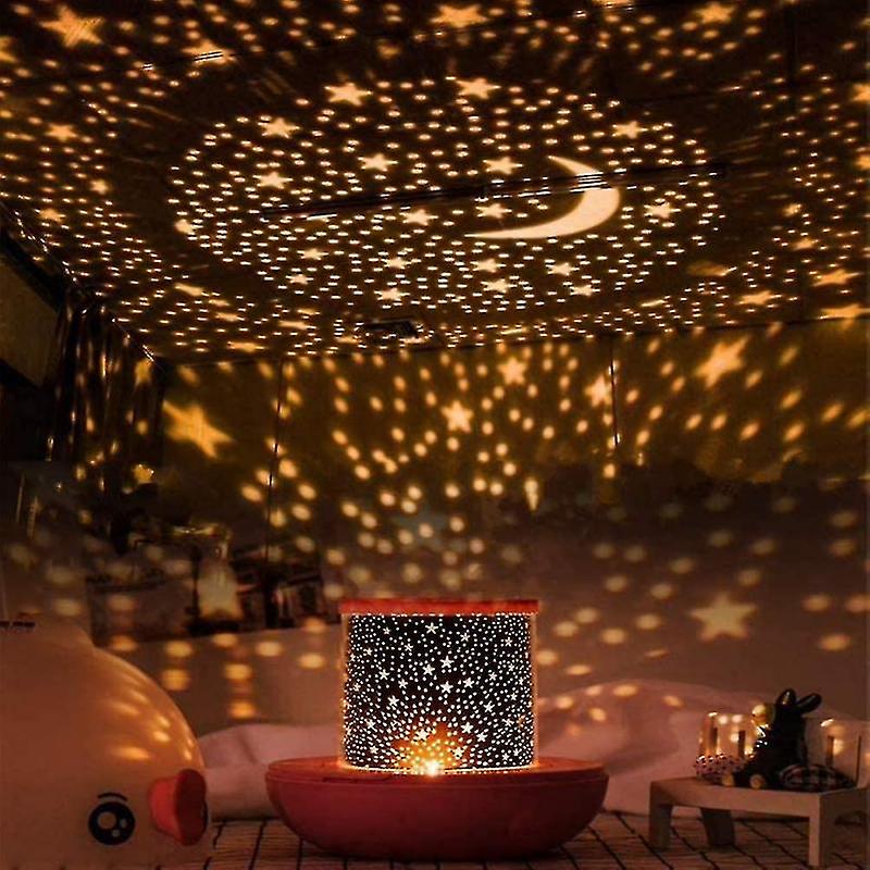 Children's Night Light Designed With Led Star Projector Remote Control And Timer