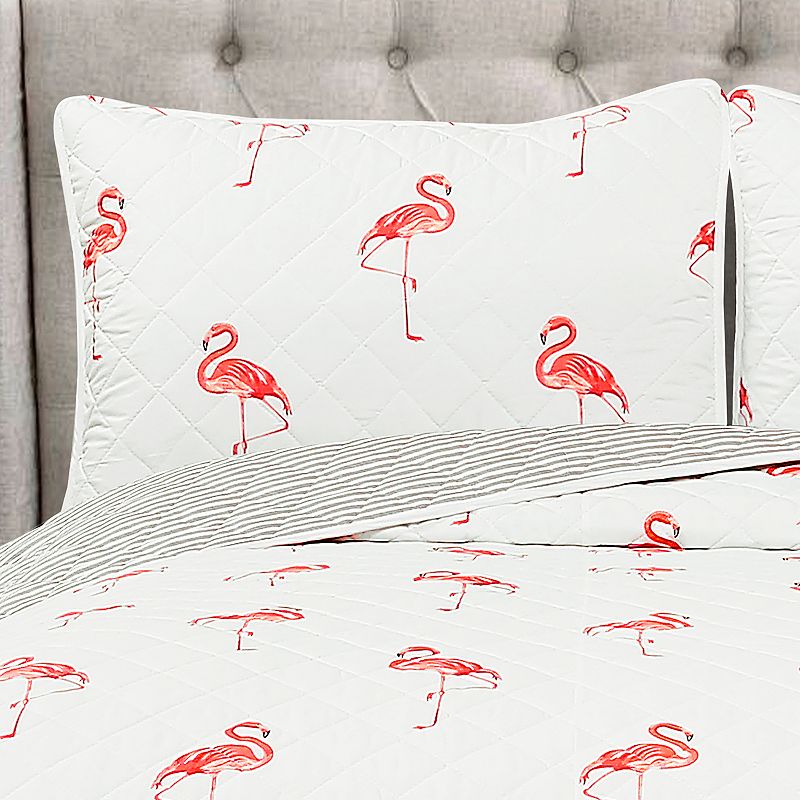 Lush Decor Kelly Flamingo Quilt Set