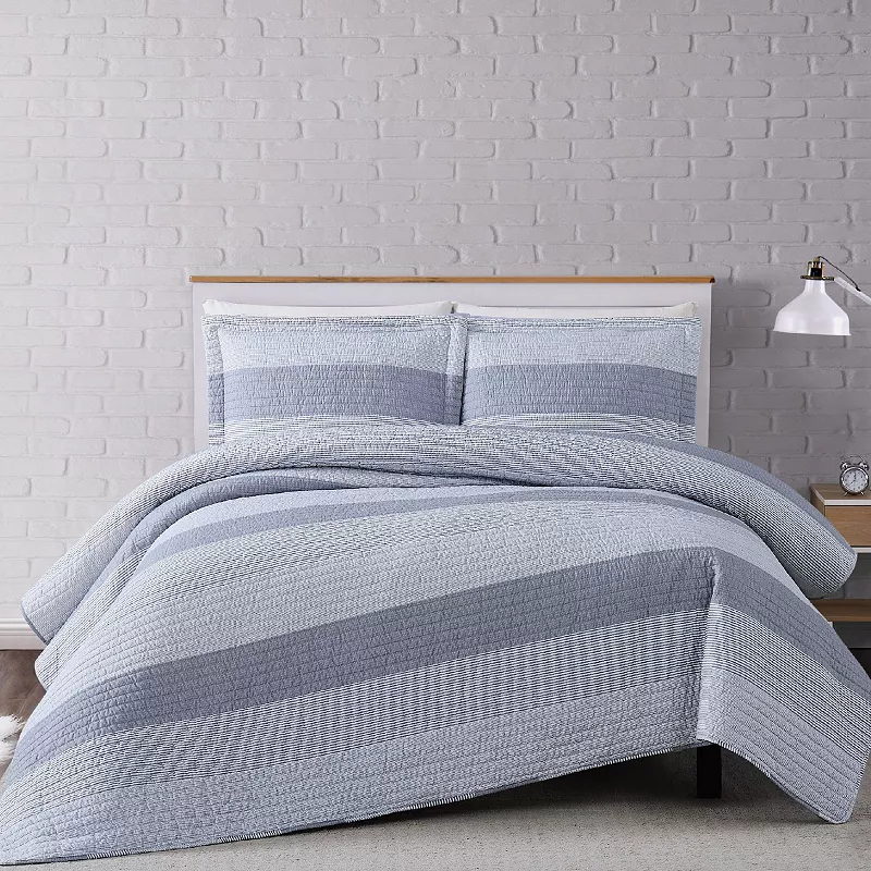 Truly Soft Multi Stripe Quilt Set