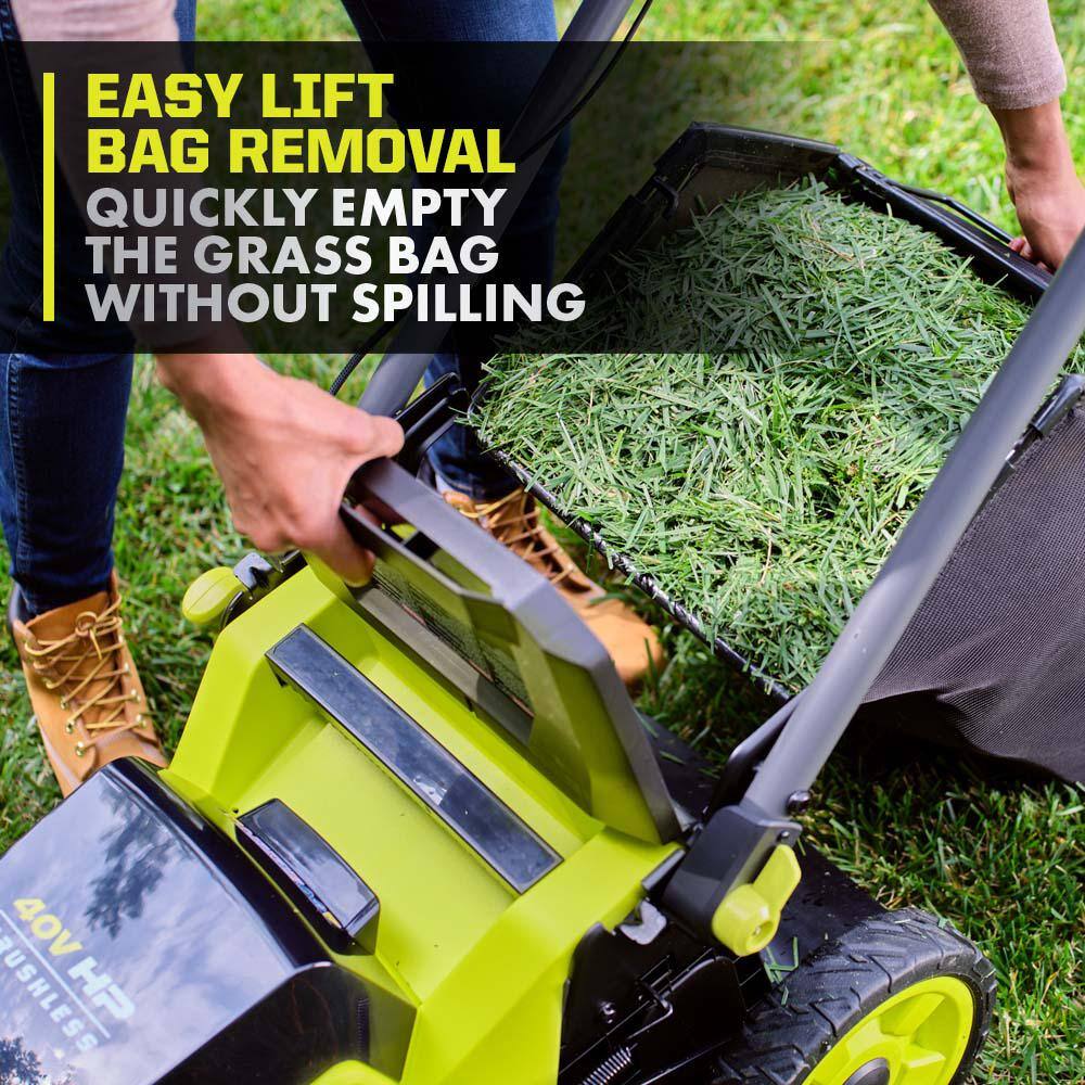 RYOBI 40V HP Brushless 20 in. Cordless Electric Battery Walk Behind Self-Propelled Mower with 6.0 Ah Battery and Charger RY401180