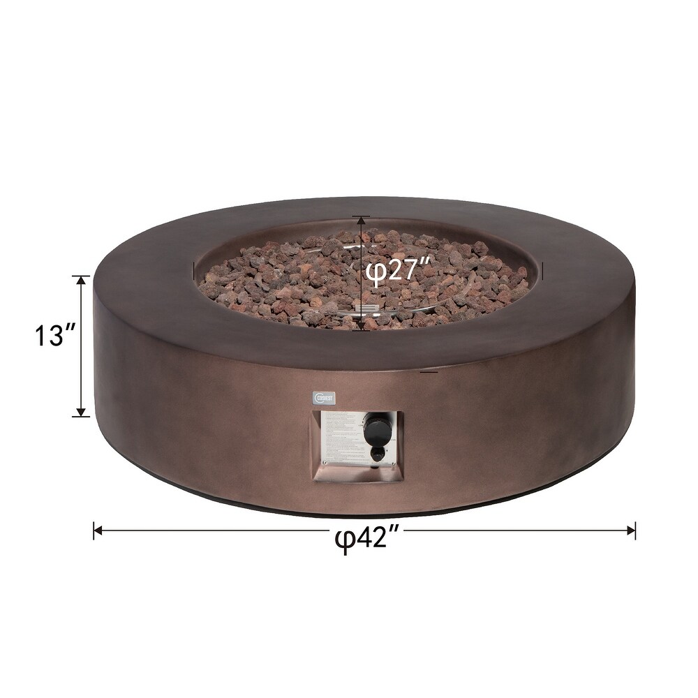 COSIEST Outdoor Propane Fire Pit Tank Outside with Waterproof Cover