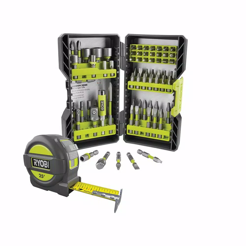 RYOBI Impact Rated Driving Kit (70-Piece) with BONUS 25FT Tape Measure and#8211; XDC Depot