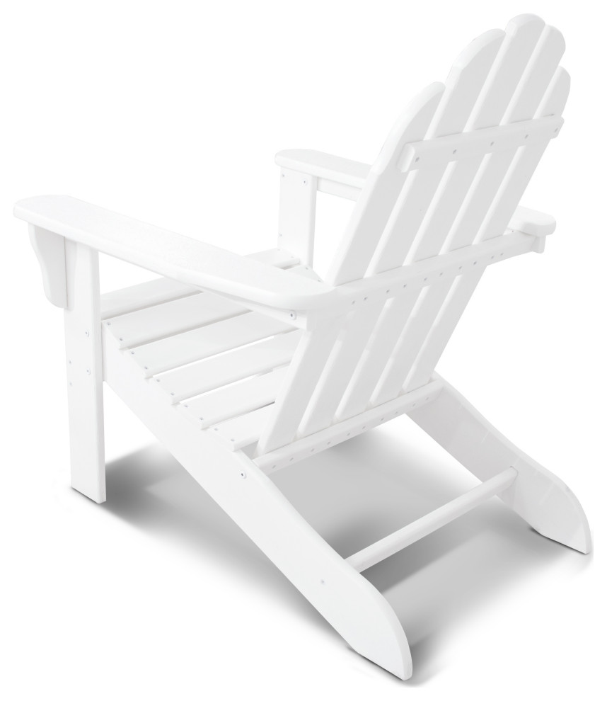 Ivy Terrace Classics 4 Piece Adirondack Set   Beach Style   Adirondack Chairs   by POLYWOOD  Houzz