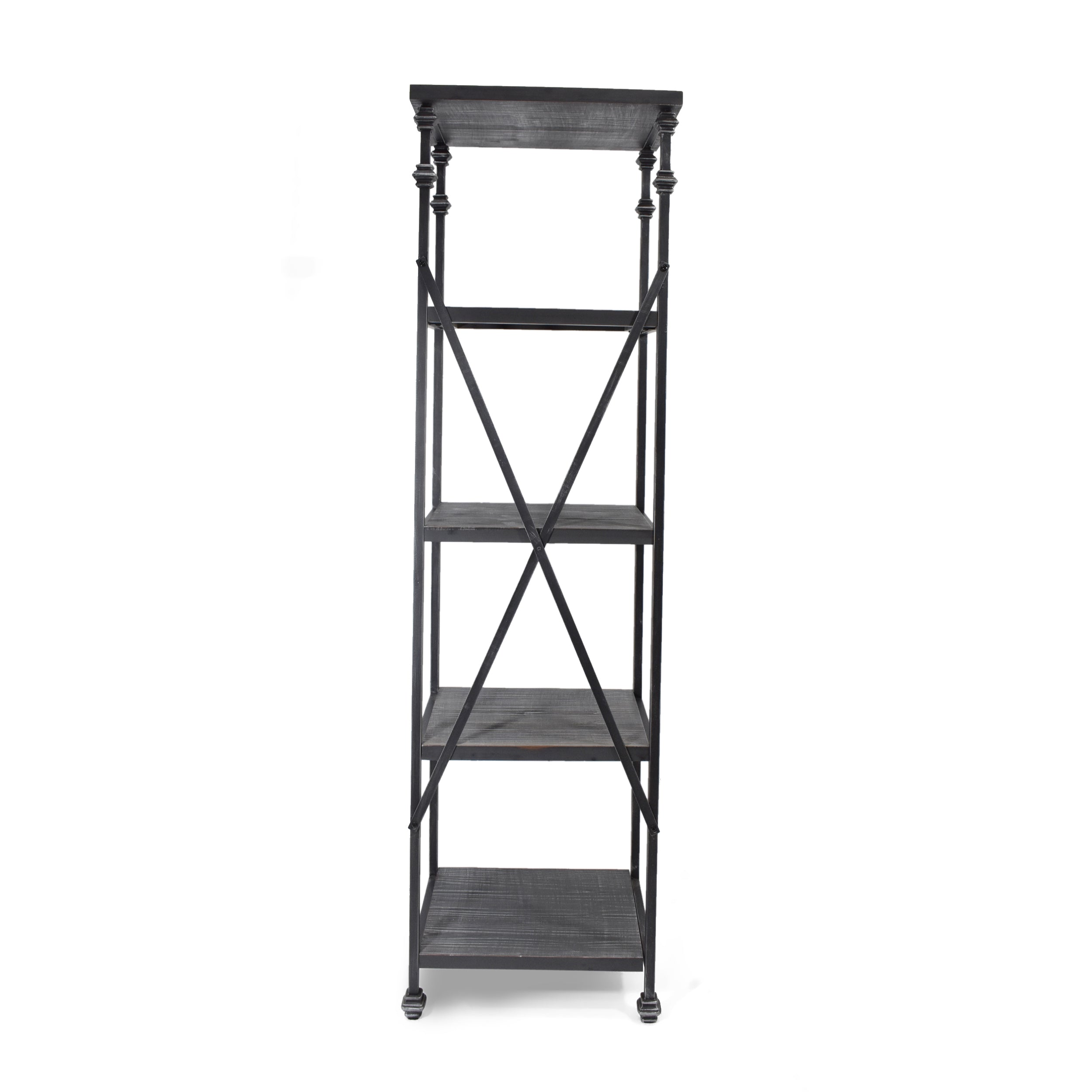 Chrissy 4-Shelf Metal & Wood Etagere Bookcase