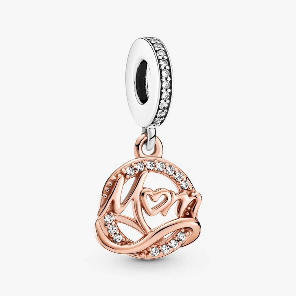 PANDORA  Two-tone Mom Dangle Charm