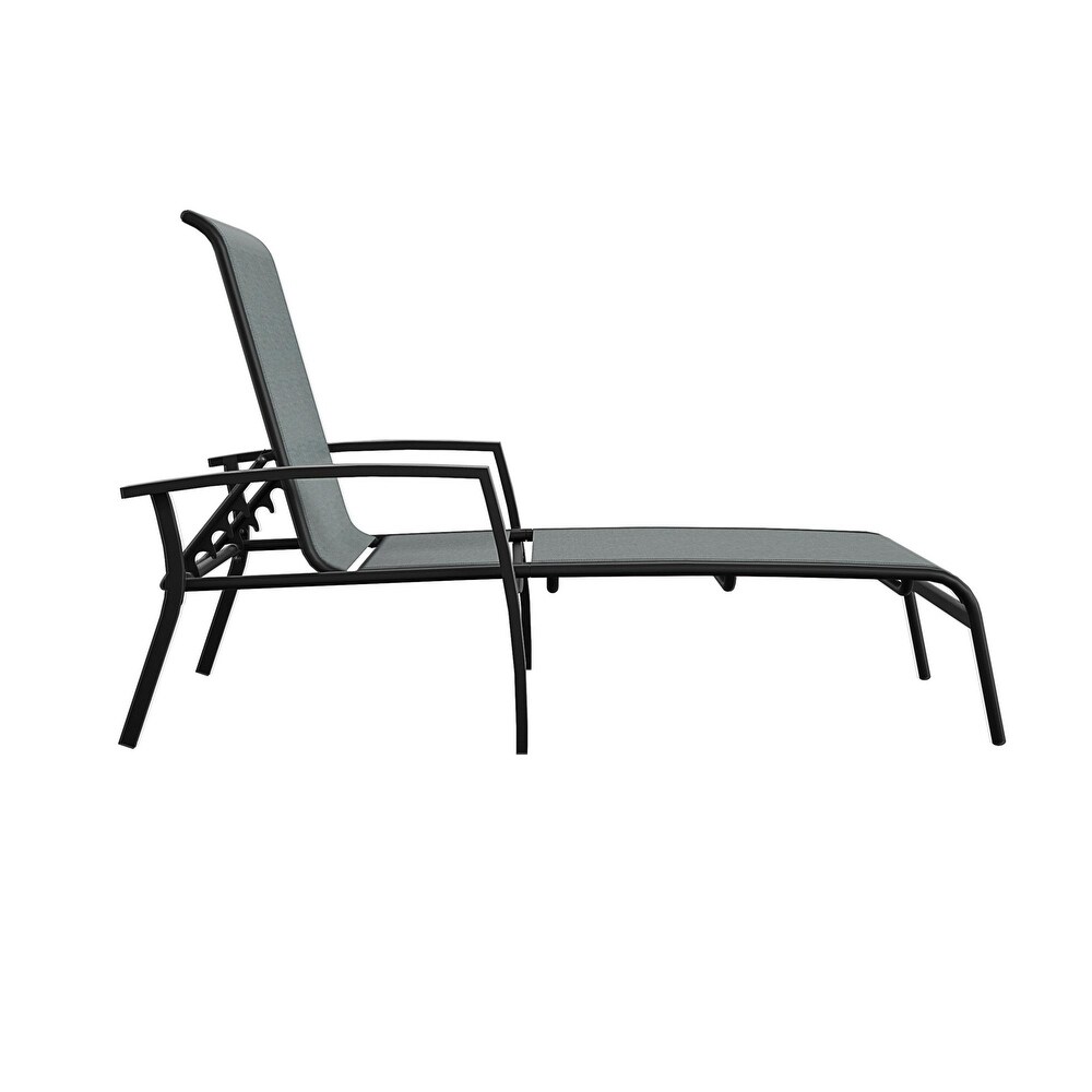 COSCO Outdoor Aluminum Chaise Lounge Chair (Set of 2)   N/A