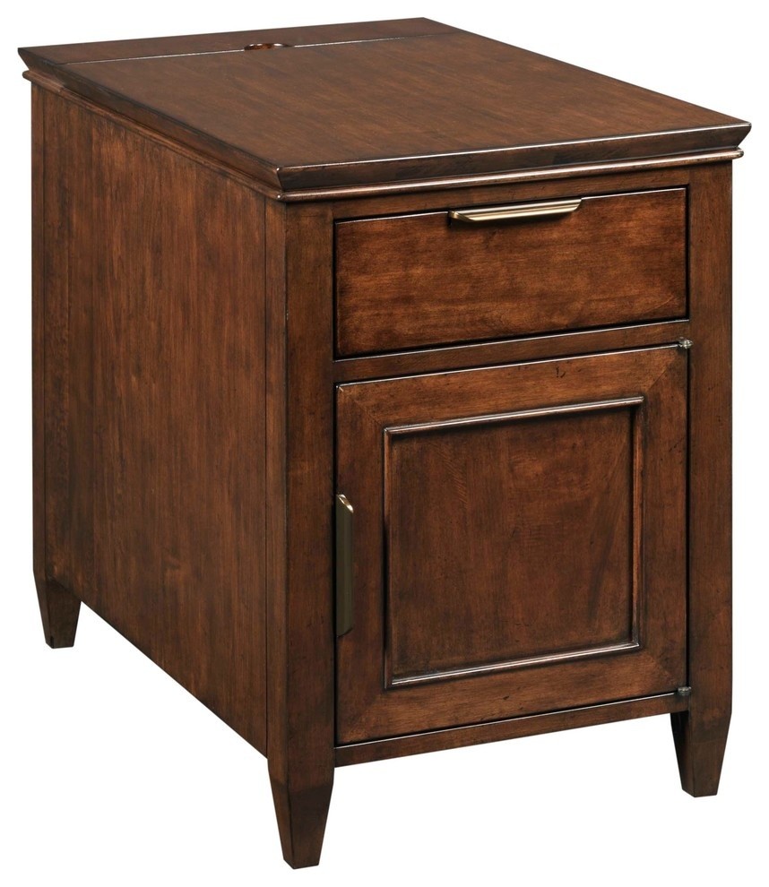 Kincaid Elise Solid Wood Chairside Chest  Amaretto   Transitional   Side Tables And End Tables   by Emma Mason  Houzz