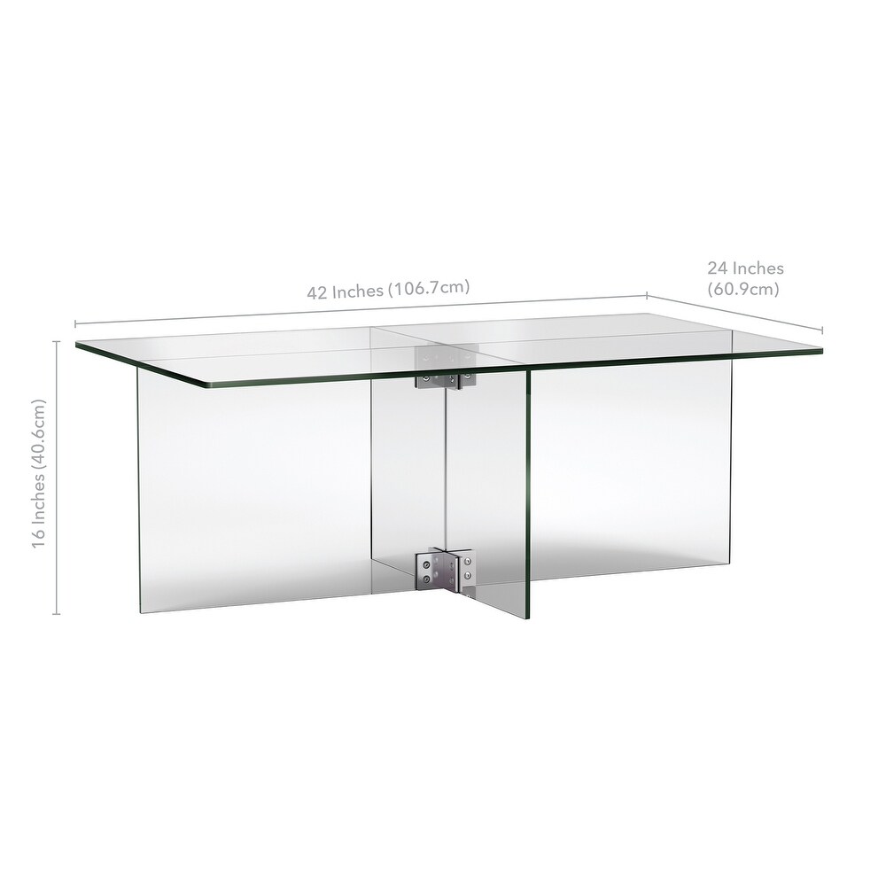 Silver Orchid Carlisle Glass Coffee Table