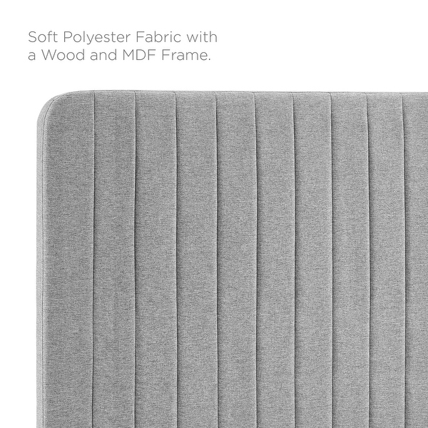 Milenna Channel Tufted Upholstered Fabric Twin Headboard - - 33939524